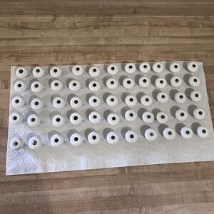 Lot of 55 1 Inch Vintage Pull Cabinet Drawer White Ceramic Porcelain Knobs